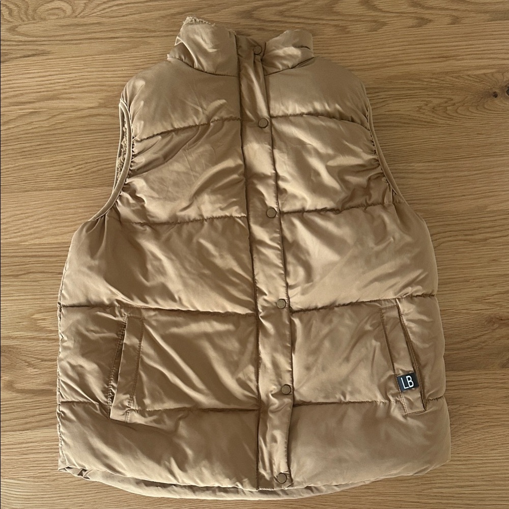 Little Bipsy Tan Quilted Vest